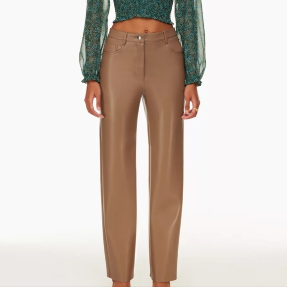 Wilfred | Women Pants 2 The Melina High Waist Faux Leather Boho Classic Fall - Picture 1 of 14
